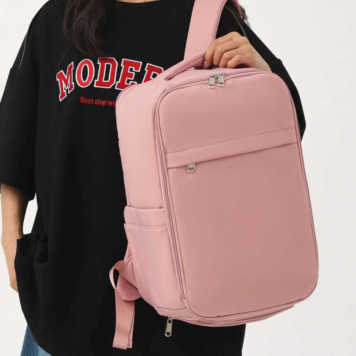 Business Backpack Ladies 2025 New Simple Canvas Travel Backpack Large-Capacity Computer Bag College Student School BagM251222