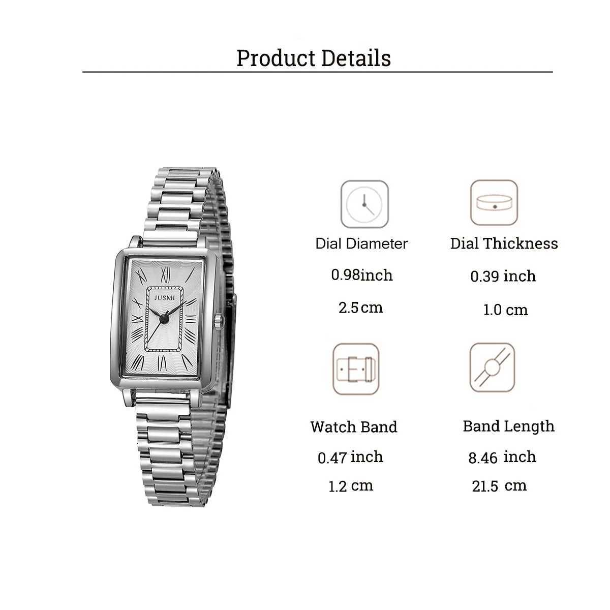 New Square Simple Elegant Fashion Niche Design Ran Graduated Wens Quartz for Christmas and Halloween Gifts M251222