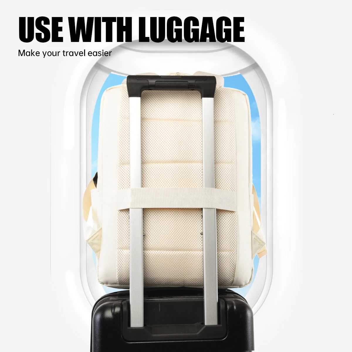 Mens Backpack for Business Trips Meetings Computer Backpack Womens Outdoor Commuting Large-Capacity Travel Bag Multi-Functional Boarding BagM251222