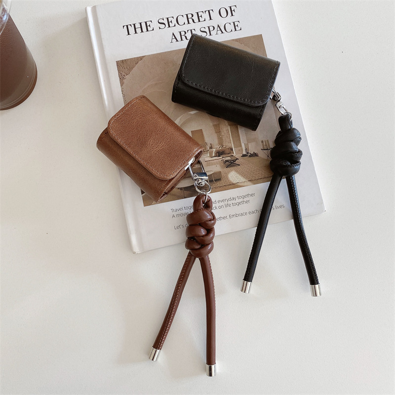 High-end PU Leather Texture Compatible with AirPods 4th Generation Protective 2nd 3rd Gen Pro 2 Apple Bluetooth Earphone Case