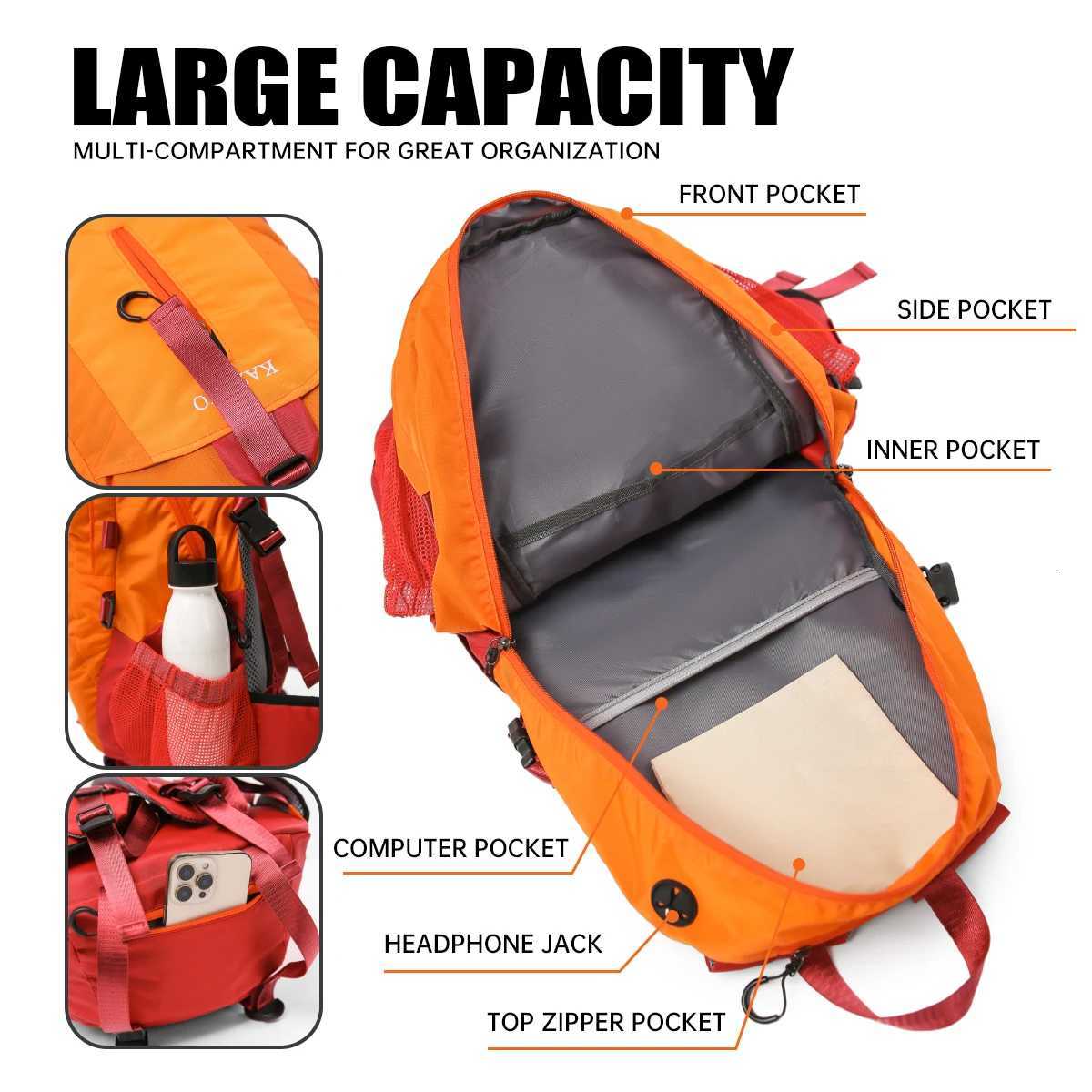 ring Bag Outdoor Professional LargeCapacityW aterproofB ackpackf orM ena ndW omenT ravelC ampingH ikingB ackpackL ightweightS portsB ackpackT ravelaM2