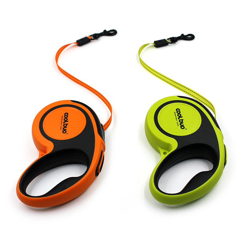 Retractable Dog Leash Reflective Pet Leash with Automatic Locking for Small Medium Large Dogs Durable Nylon Rope