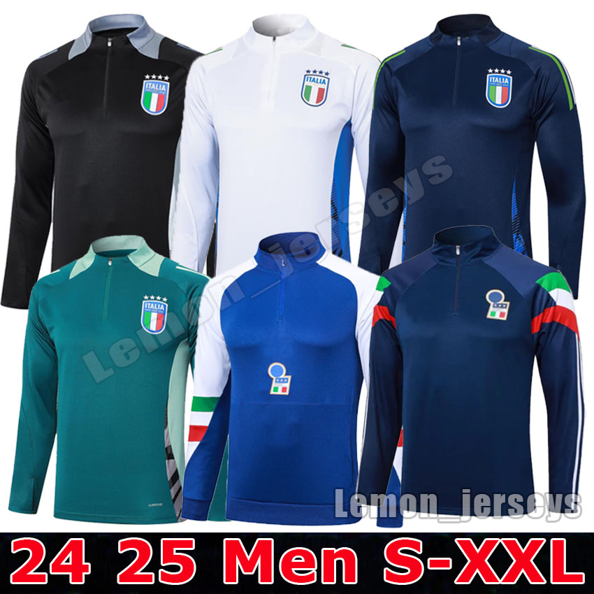 2025 2026 italys Men's Soccer Tracksuits Survetement 25 26 Italia RETEGUI RASPADORI VERRATTI Training Veste maillot de Foot Tracksuit Football Jogging Top