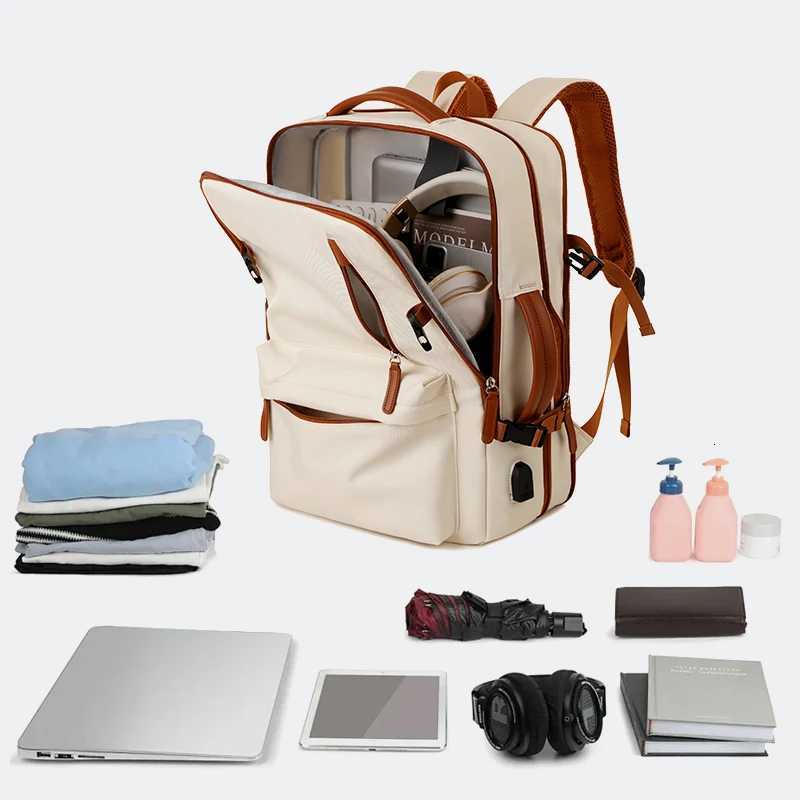 Laptop Bag for Women 2024 New 14-Inch Lightweight Anti-Fall and Shockproof Backpack Travel BackpackM251222