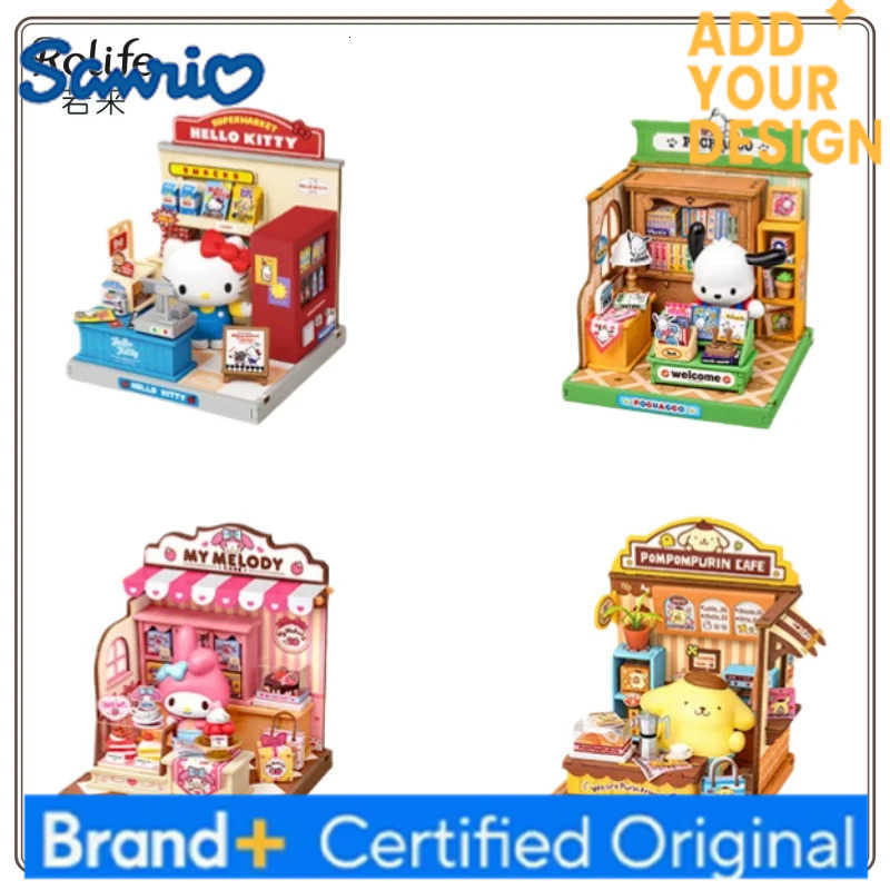 Sanrio New Rolife Dreamland Super Cute Diary Series DIY Handmade Music Box Surprise Assembly Toy Gift Original in Stock H251222