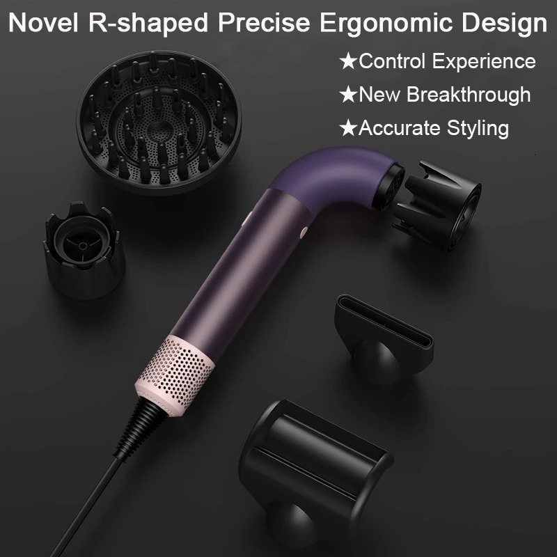 6 in 1 Leafless Hair Dryer Negative Lon Hair Care Professinal Quick Dry 1400 Watt High Speed Home Constant Anion HairDryer 251215