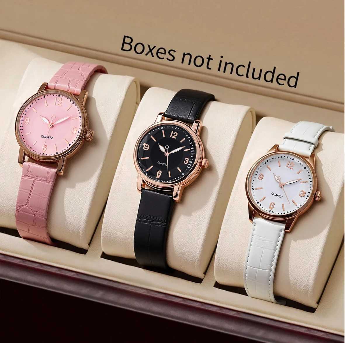 Fashion simple trend explosion crocodile pattern belt quartz three piece set suitable for Christmas Halloween gifts M251222