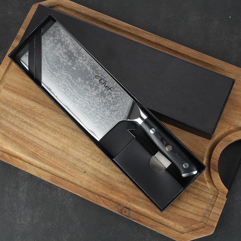 Chinese Cleaver Knife Japanese Damascus Steel Knife Chef Kitchen Vegetable Meat Slicing Utility Cooking Accessories 250703