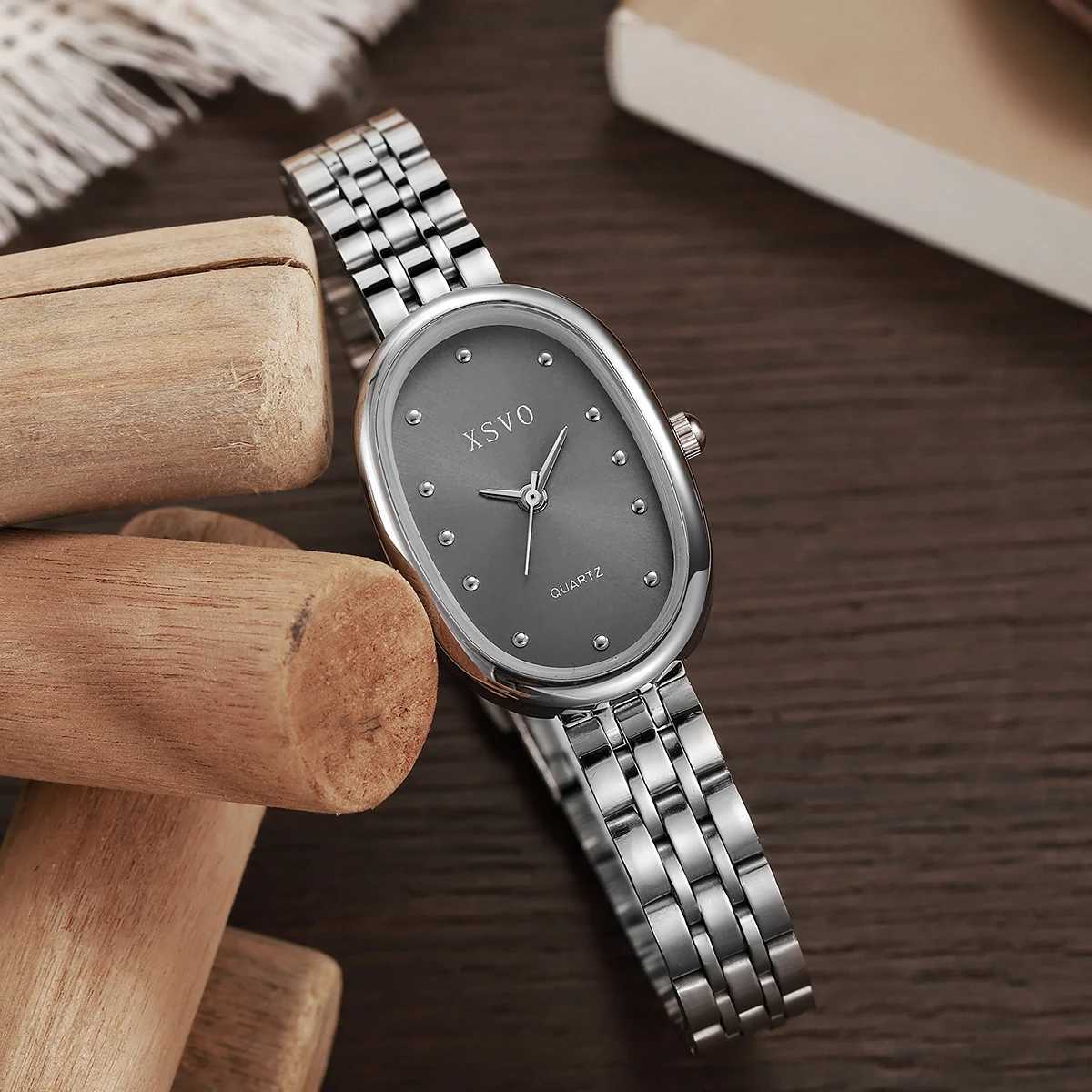 Fashionable simple and elegant oval rhinestone sc Wens quartz set of 5 s suitable for Thanksgiving Christma M251222