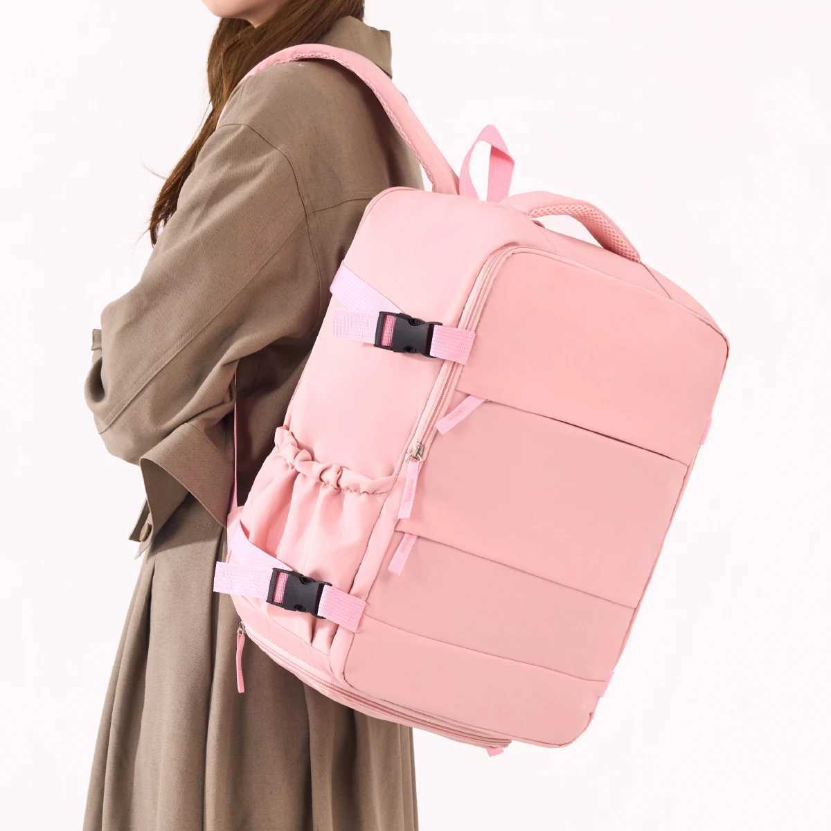 Cross-Border Travel Backpack Mens and Womens Large-Capacity Shoe Compartment Luggage Bag Computer Business Bag Student School Bag CommutingM251222