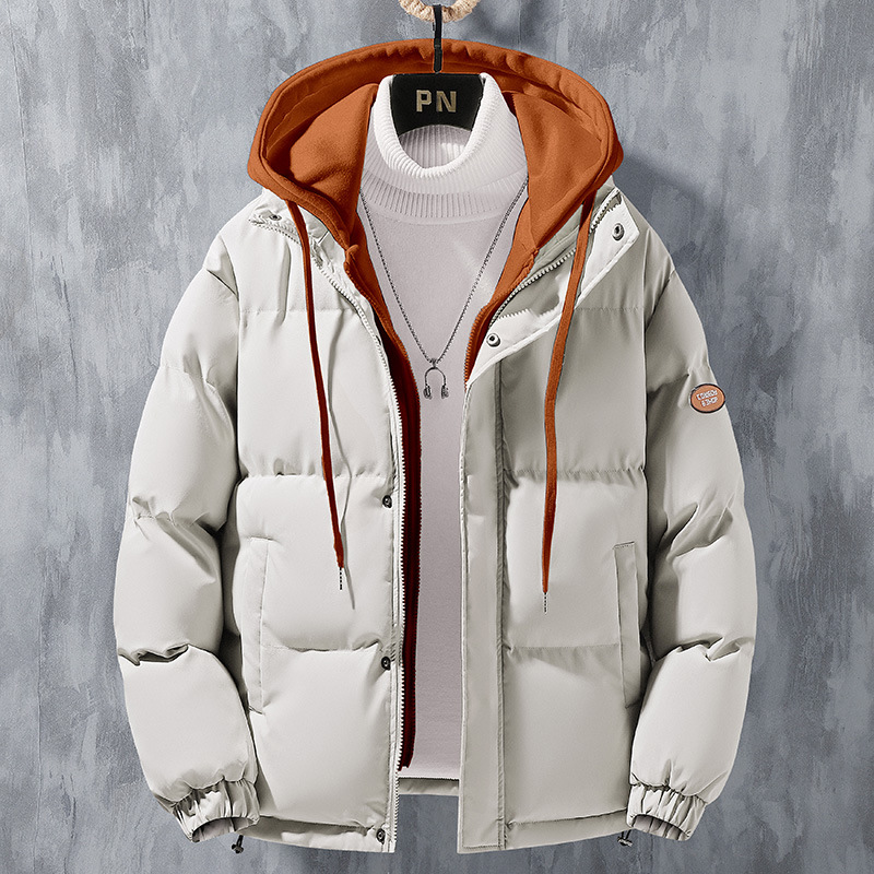 Men's New Winter Trendy Hooded Puffer Jacket - Windproof, Warm, Loose & Casual Thickened Style
