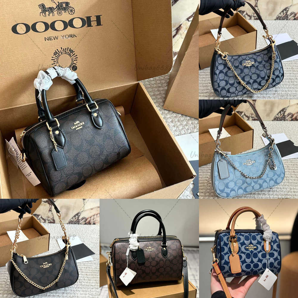 Shoulder Bags Designer bag rowan Shoulder Bag teri bag sac Women Classic Old Flower Crossbody Bag Casual Handheld Chain Bag Half Moon Bag Smooth Leather handbags