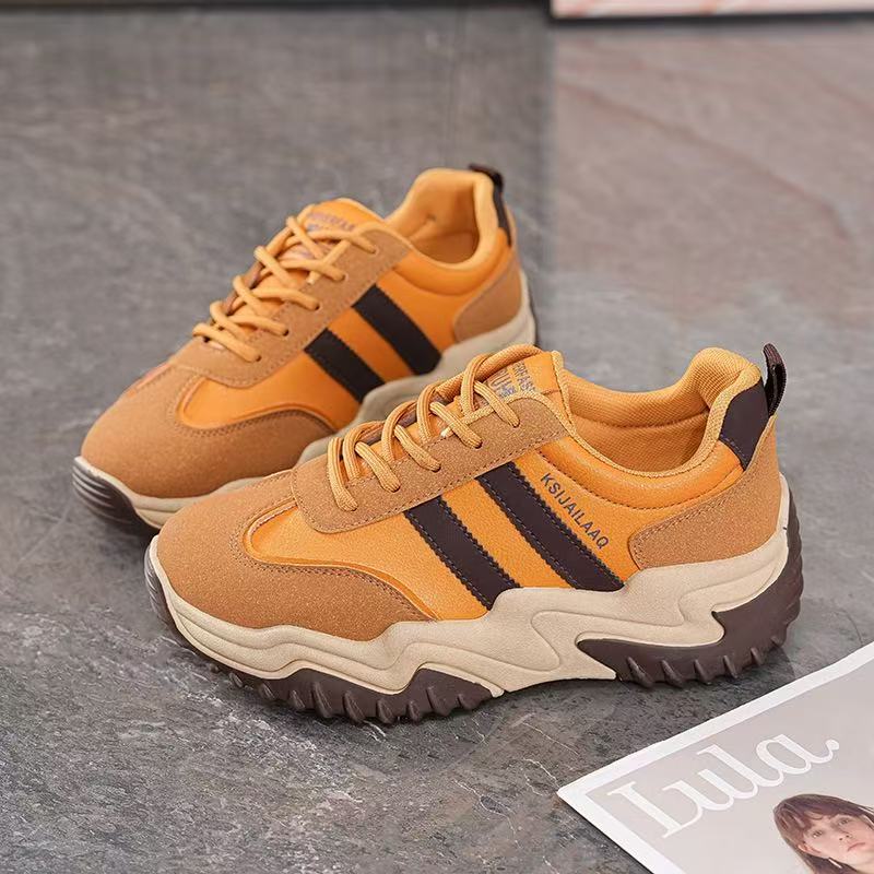 2025 Dad Shoes Autumn New Women's Shoes Thick soled Height increasing Sports Shoes Casual White Shoes Versatile Soft soled Travel Shoes