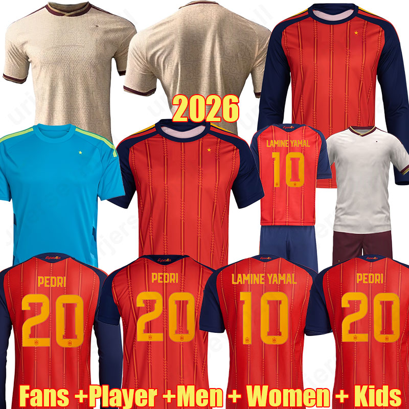 4XL 2026 Spain PEDRI LAMINE YAMAL soccer jerseys YEREMY MERINO BARRIOS camisa de futebol men kids OYARZABAL CUBARSI JESUS R 2025 2026 PEDRO PORRO FOOTBALL SHIRTS