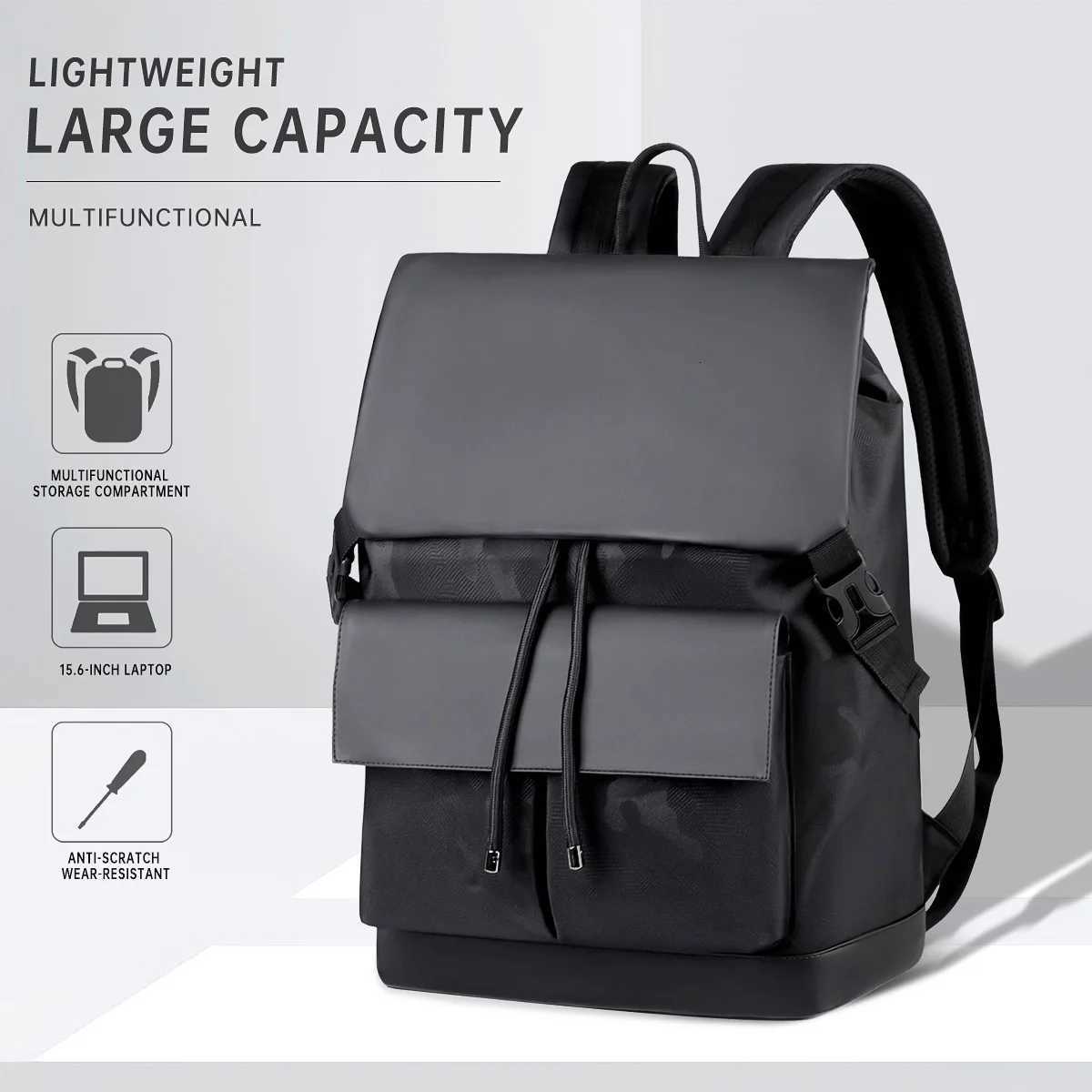 Fashionable Classic Business Backpack for Men and Women Trendy Laptop Bag Travel Large-Capacity Backpack for Work Commuting and BoardingM251222