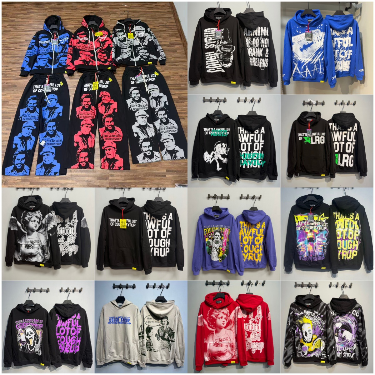 thats a awful lot of caugh syrup hoodie designer hoodies shirts shorts mens y2k hoodies vintage graphic hoodie fashion streetwear coughsyrup shirts us size S-XL