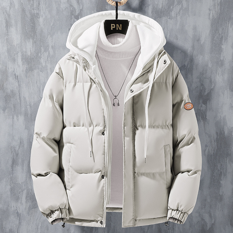 Men's New Winter Trendy Hooded Puffer Jacket - Windproof, Warm, Loose & Casual Thickened Style