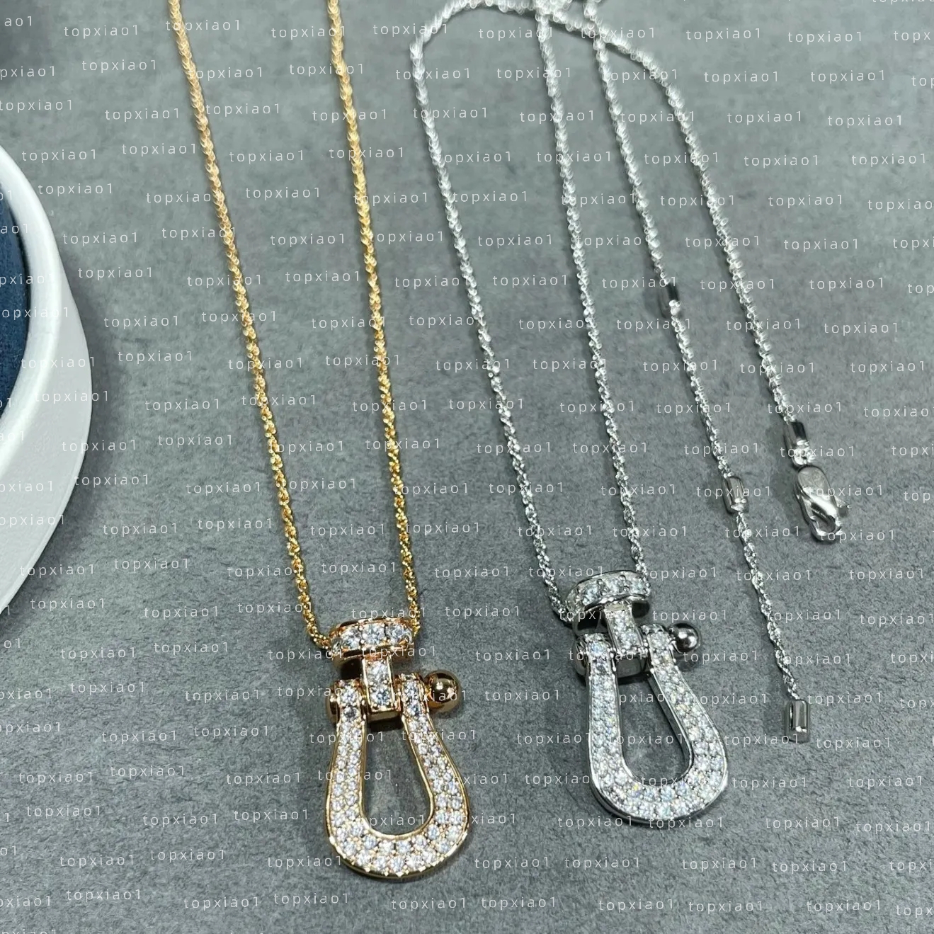 necklaces designer Freddie necklace women Premium Jewelry Full Diamond Horseshoe Navigation buckle necklace necklace for men horseshoe buckle necklace Fredd