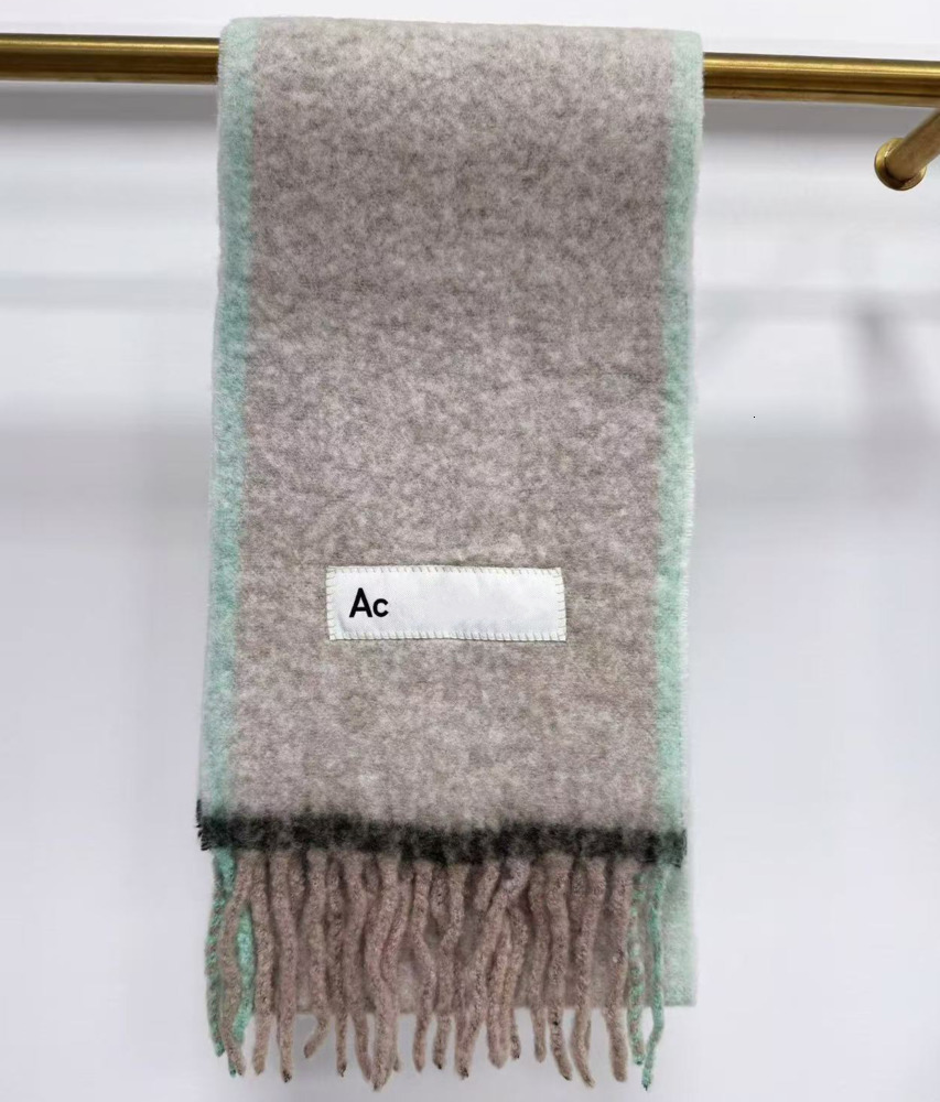 Designer Scarf Luxury Scarves AC Wool Double Sided Large Letter silk scarf For Women Men Silken Scarf Scarves Top Quality Silk Color-blocking Fringed Edges gift