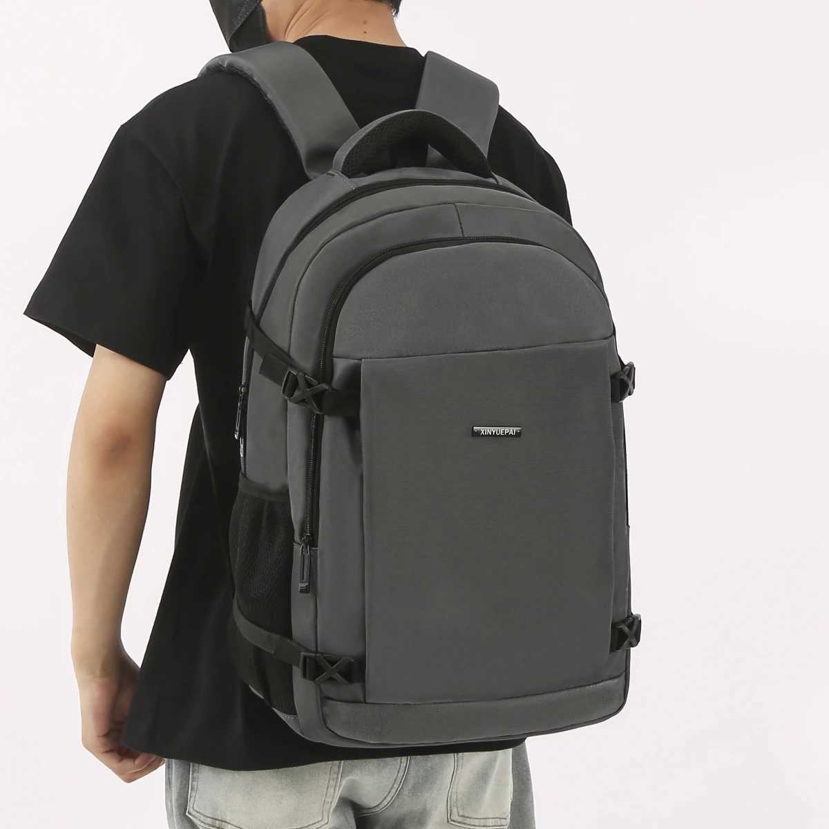 Backpack Mens Large Capacity Nylon Business Travel Bag Fashion Trend School Bag Casual 15inch Computer Backpack Student Class BoardingM251222