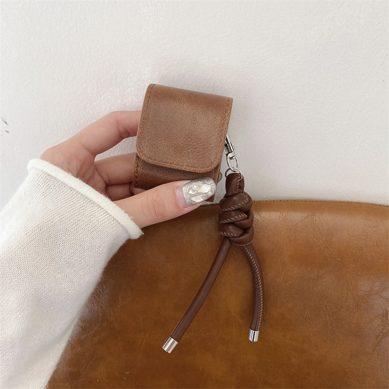 High-end PU Leather Texture Compatible with AirPods 4th Generation Protective 2nd 3rd Gen Pro 2 Apple Bluetooth Earphone Case