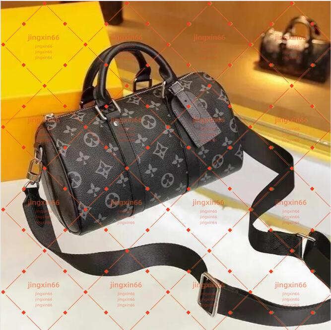 designer bag City Keepall Men's Shoulder Bag Designer Brand Fashion Black Flower Canvas Leather Crossbody Bag No Handle Designer Keep Man Boston Bag Pillow Bag