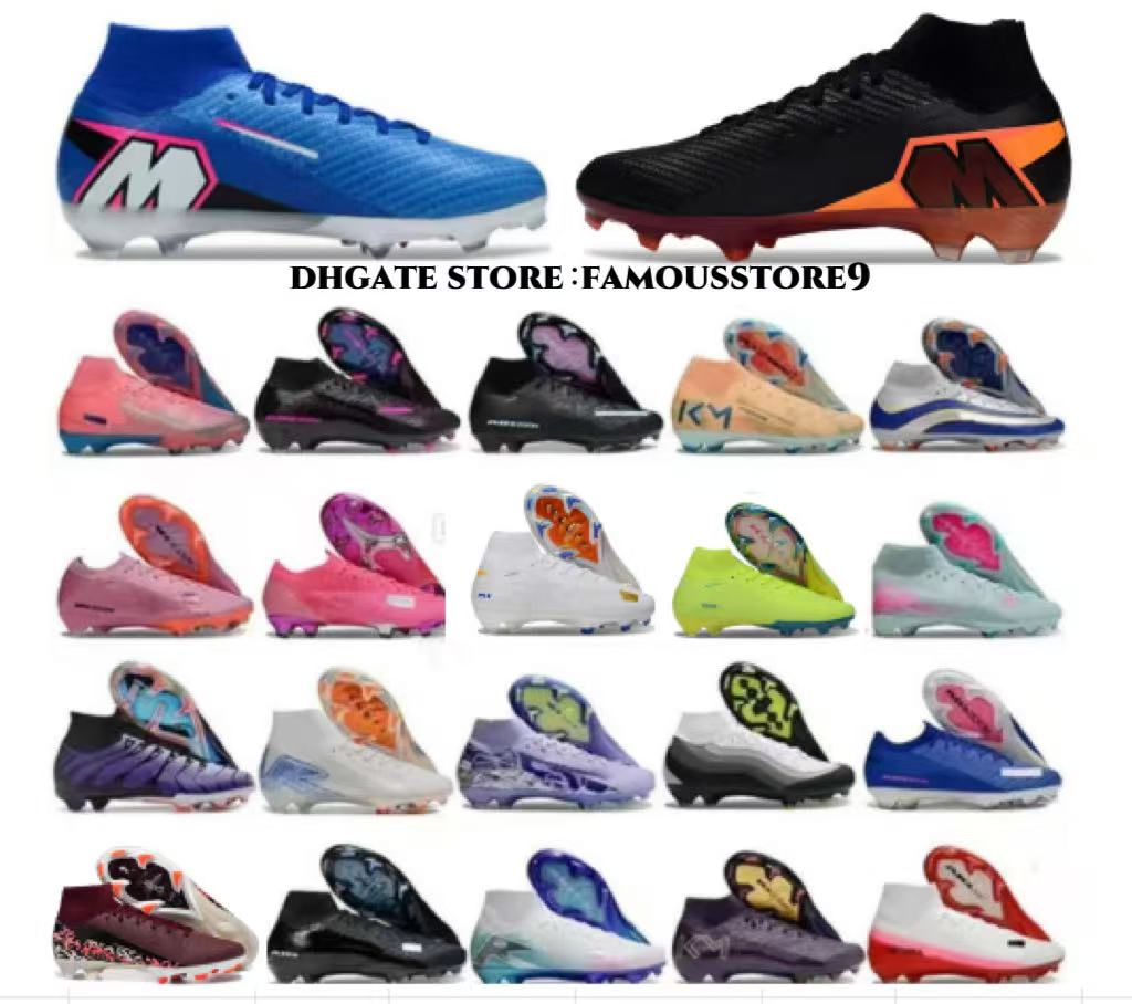 TOP Designer 16 Soccer Boot Mens High top football shoes Boots Football Cleats Men FG BOOTS Soft Leather Pink Soccer size uk3.5