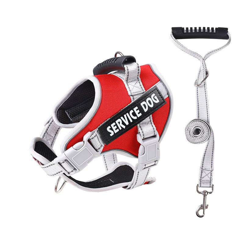 Adjustable Dog Harness for Large Breeds Golden Retriever Labrador No Pull Reflective Pet Vest with Leash