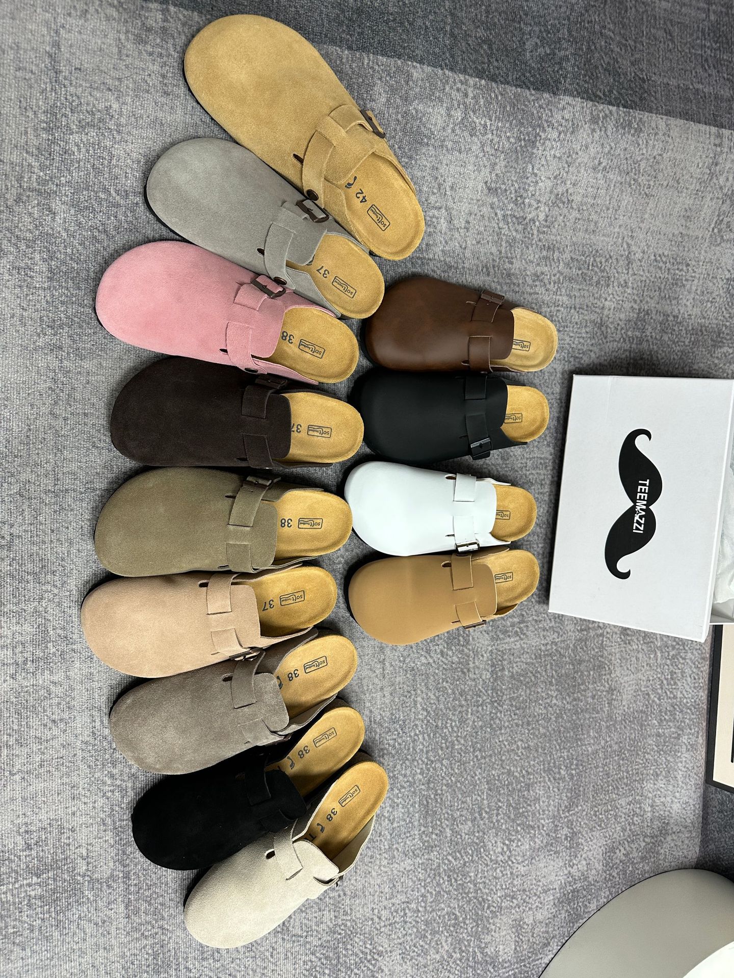 TEEMAZZI Hot free shipping designer slippers for mens womens flat slippers pink black white grey khaki brown Fashionable versatile outdoor cork soled Haken shoes