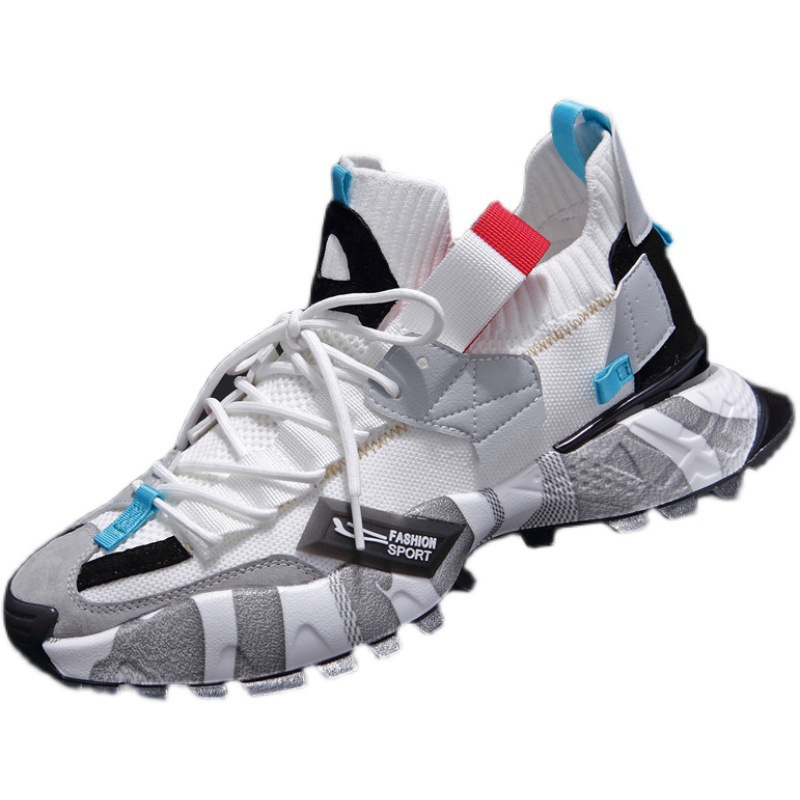 Breathable thin summer men's shoes trend new trendy sneakers summer soft-soled daddy shoes for men