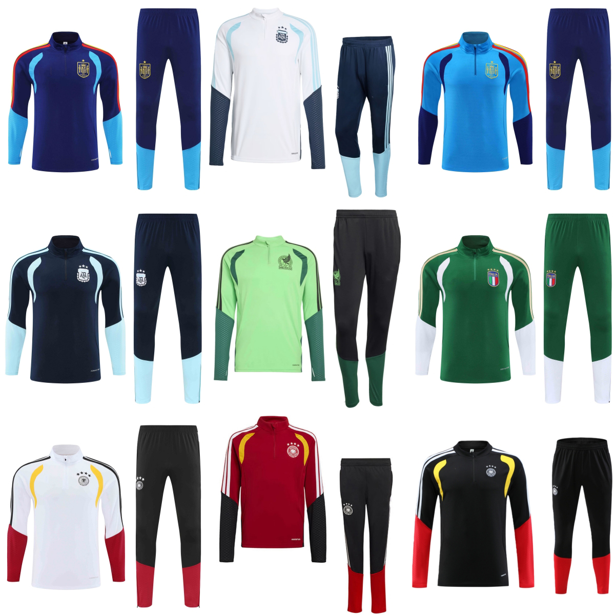 2025 26 Espana Kids Football Tracksuit Spain Men Soccer Training wear kit Chandal Entrenamiento Tuta Calcio Trainingsanzug France Argentina Italy Germany