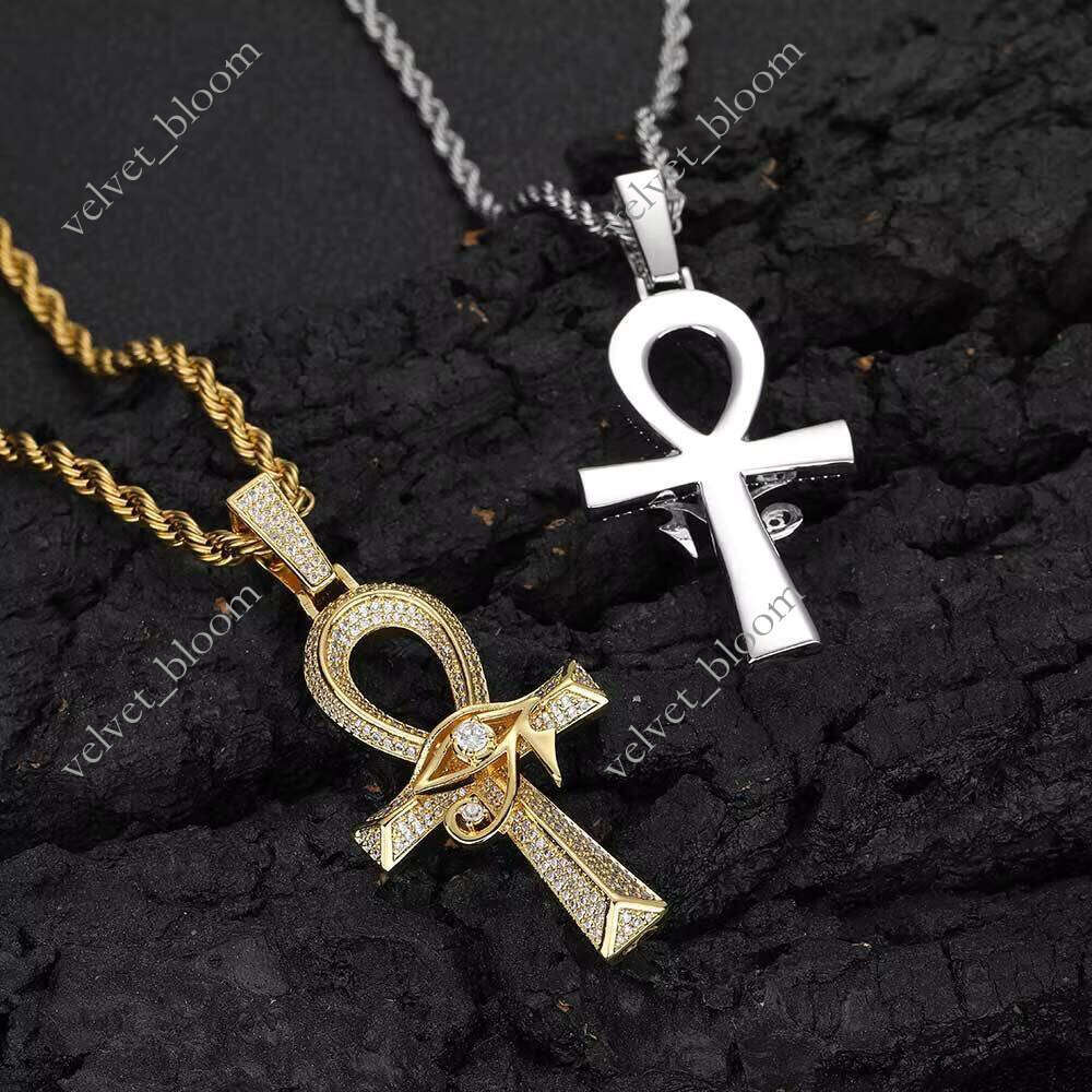 VEROMCA Wholesale Hip Hop Cross Moissanite Personalized Full Moissanite Men's Pendant Necklace Jewelry Moissanite Chain