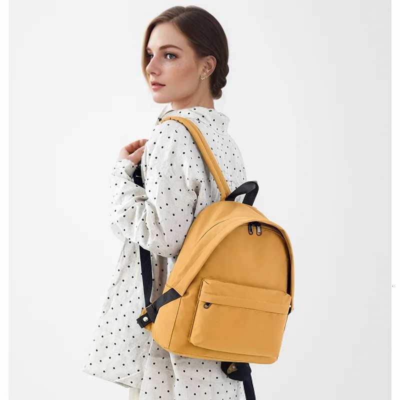 Super High-Looking Schoolbag Korean Style Lazy Style Preppy Style Sweet Cream Style Female College Student BackpackM251222