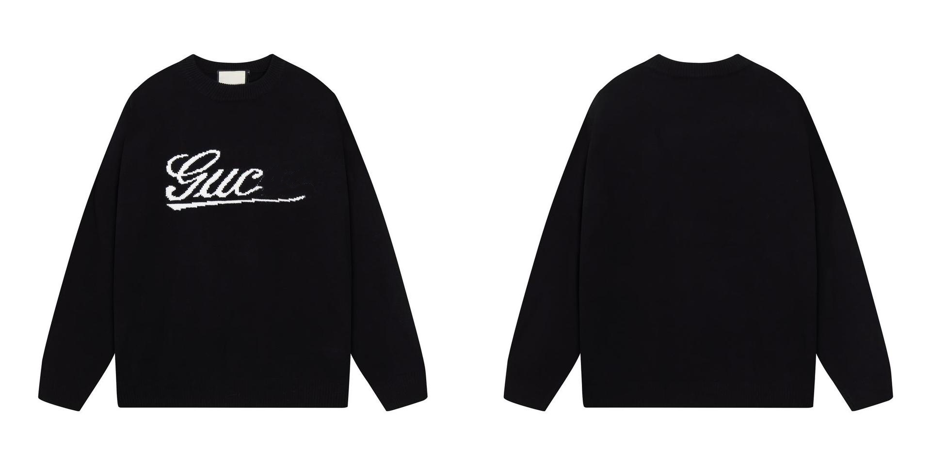 Men's Sweaters Designer Jacquard distressed sweater on the chest slimming and versatile pullover for both men and women