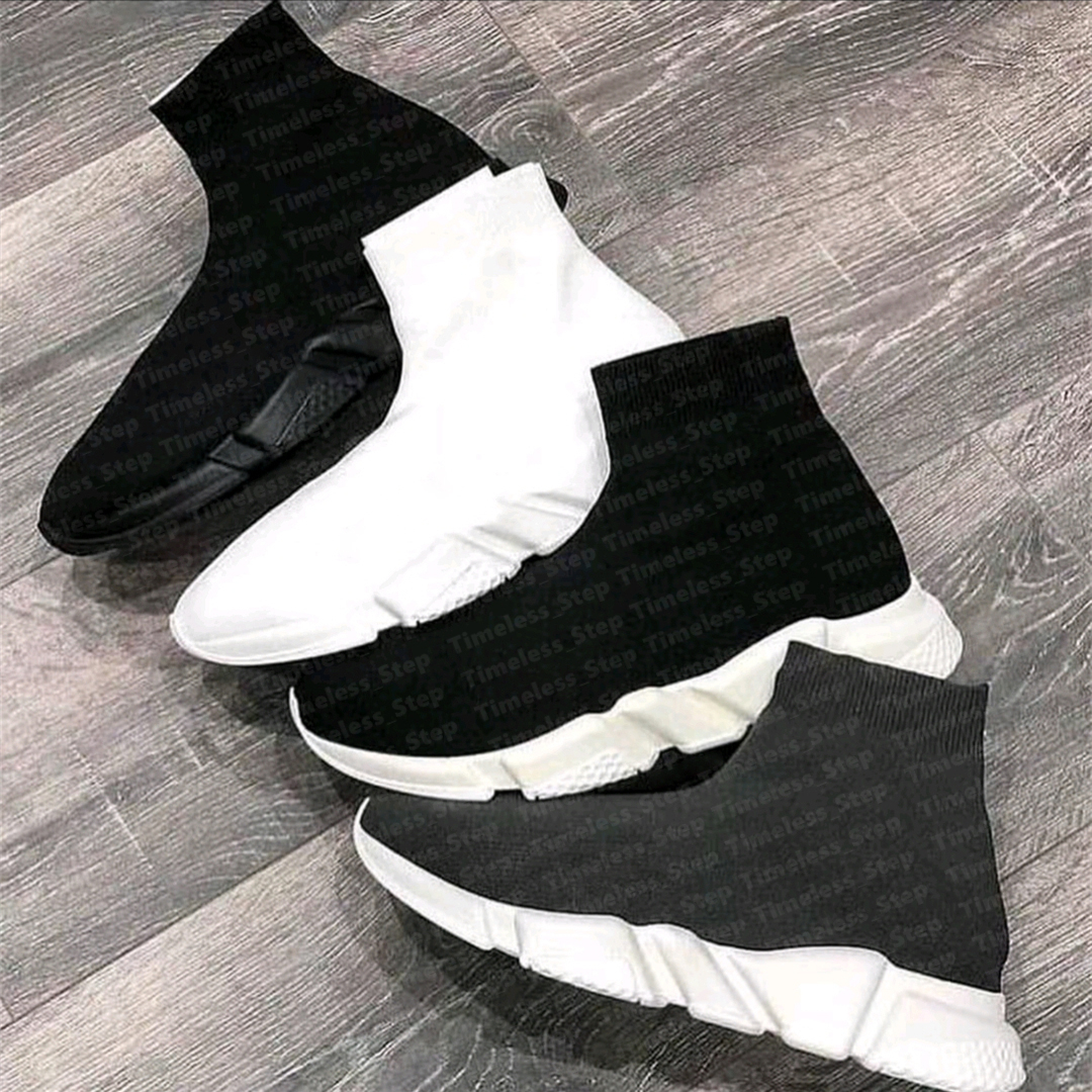 Designer Sock Shoes sneakers for men women high triple Black Red White Beige Pink Cristal Clearsole mens fashion Running shoe Sports Outdoor EUR 36-45