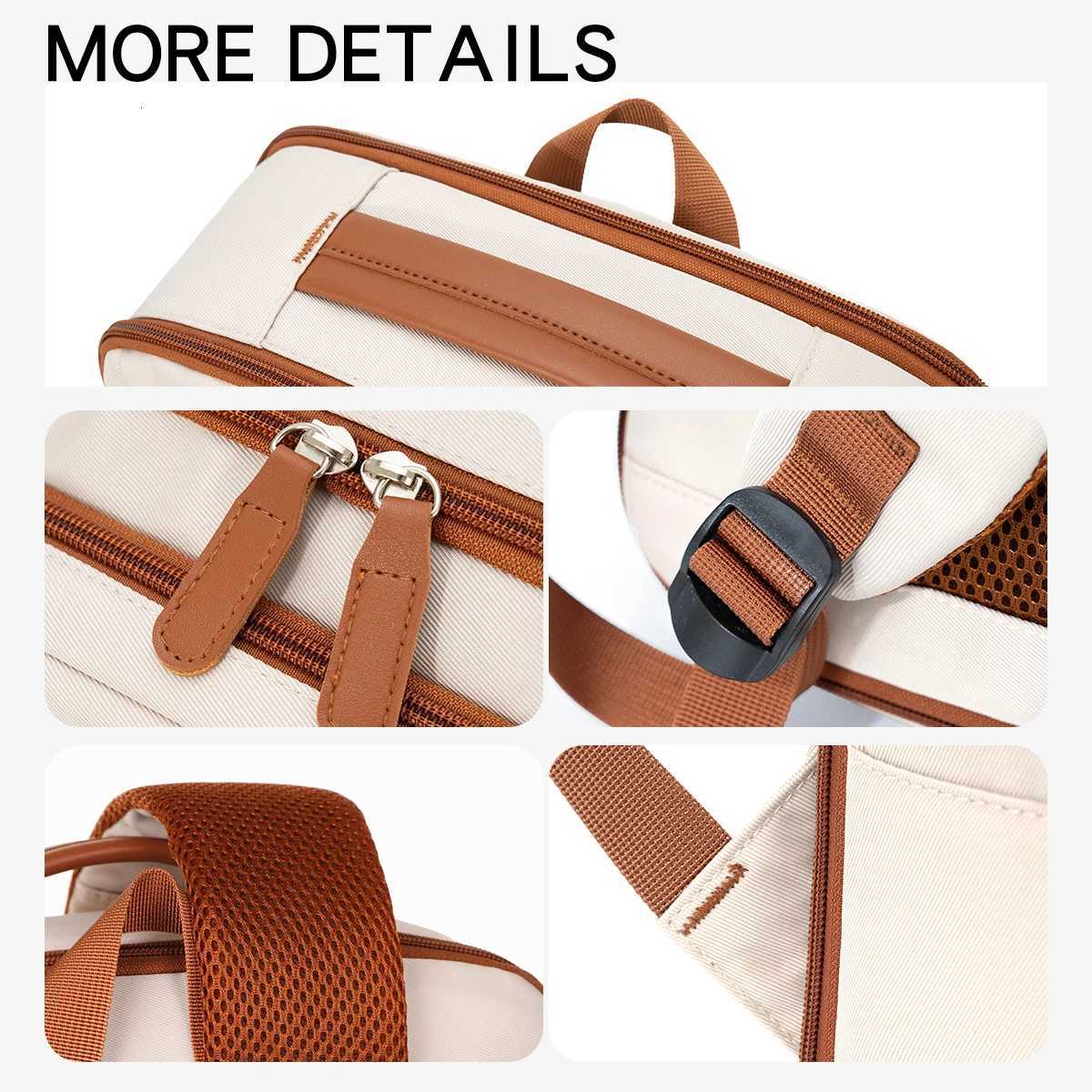 Backpack for Women 2025 New Simple Business Computer Backpack Outdoor Large Capacity Travel Bag Student School Bag for sM251222