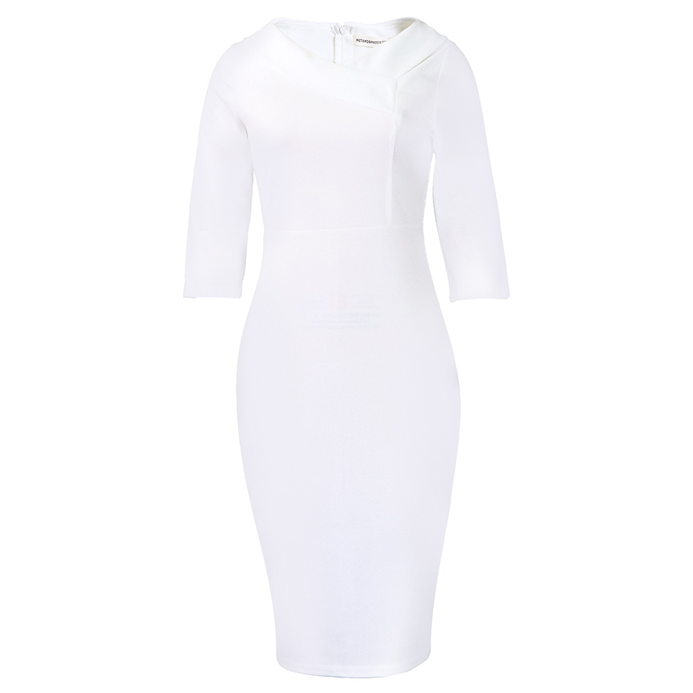 (574) Women's summer new fashion commuter V-neck elegant dress