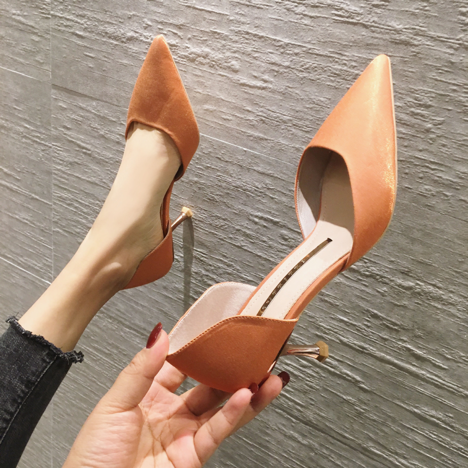 Free Shipping Designer high heels Coarse heel thick bottom strap design: Warm leg length enhancing not tiring for feet Office Comfortable fit Elegant 