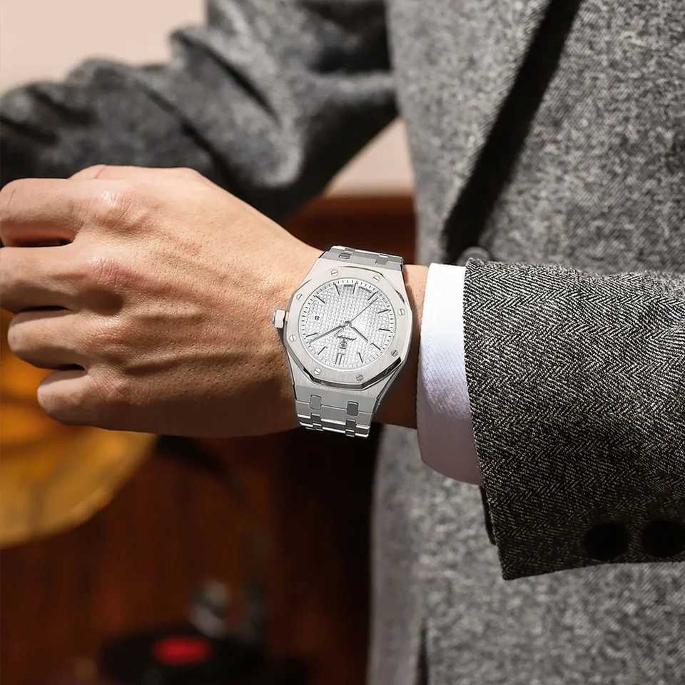 POEDAGAR Luxury Busin Man Wrist Waterproof Luminous Date Men Stainl Steel Fashion Quartz es For Men Reloj M251222