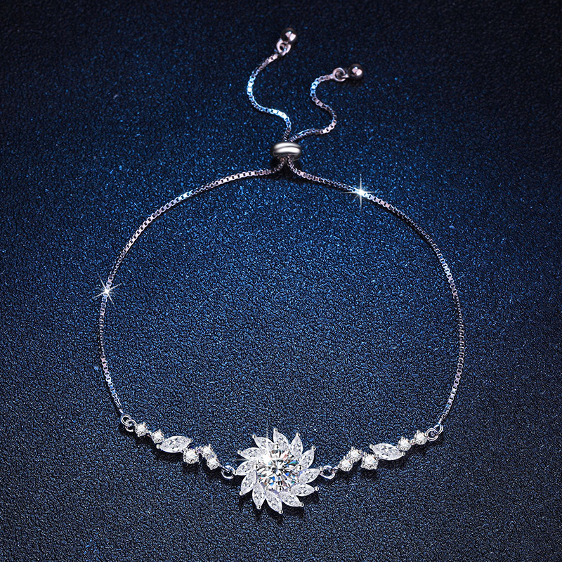 Fashion 2.5mm Zirconia Tennis Bracelet for Women Crystal Charm Designer Tennis Thin Chain Bracelet on Hand Wedding Jewelry KC128