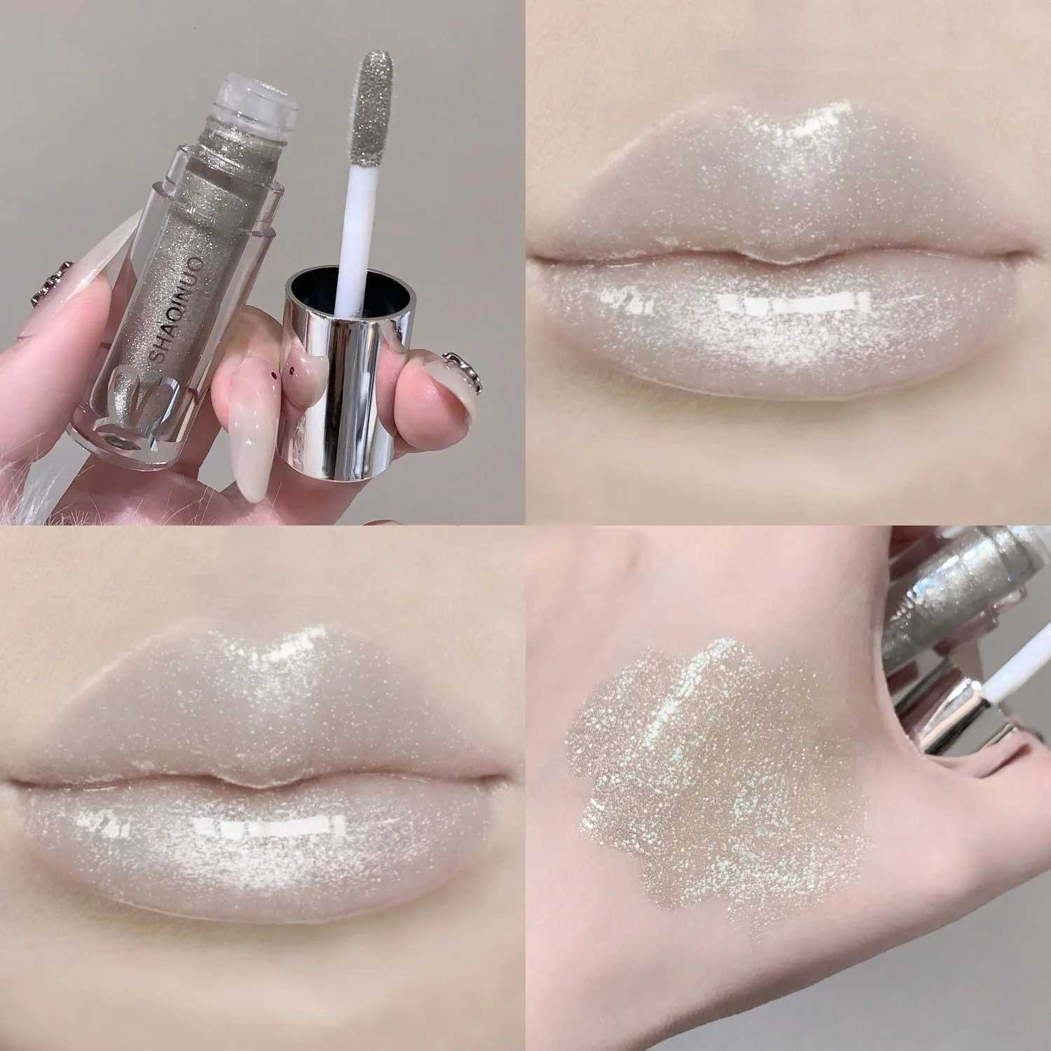 NEW Water Glazed Mirror Lip Gloss Makeup Crystal Nude Jelly Moisturizing Lip Glaze Long Lasting Black Liquid Lipstick CosmeticsT251222