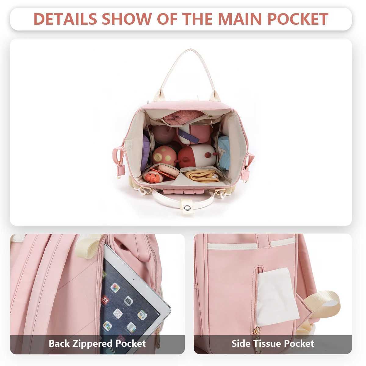 Parent-Child Mommy Bag Mother and Walking Bag Lightweight Satchel 2025 New Backpack Mother-In-Law Bag Travel Bag Boarding Student ClassM251222