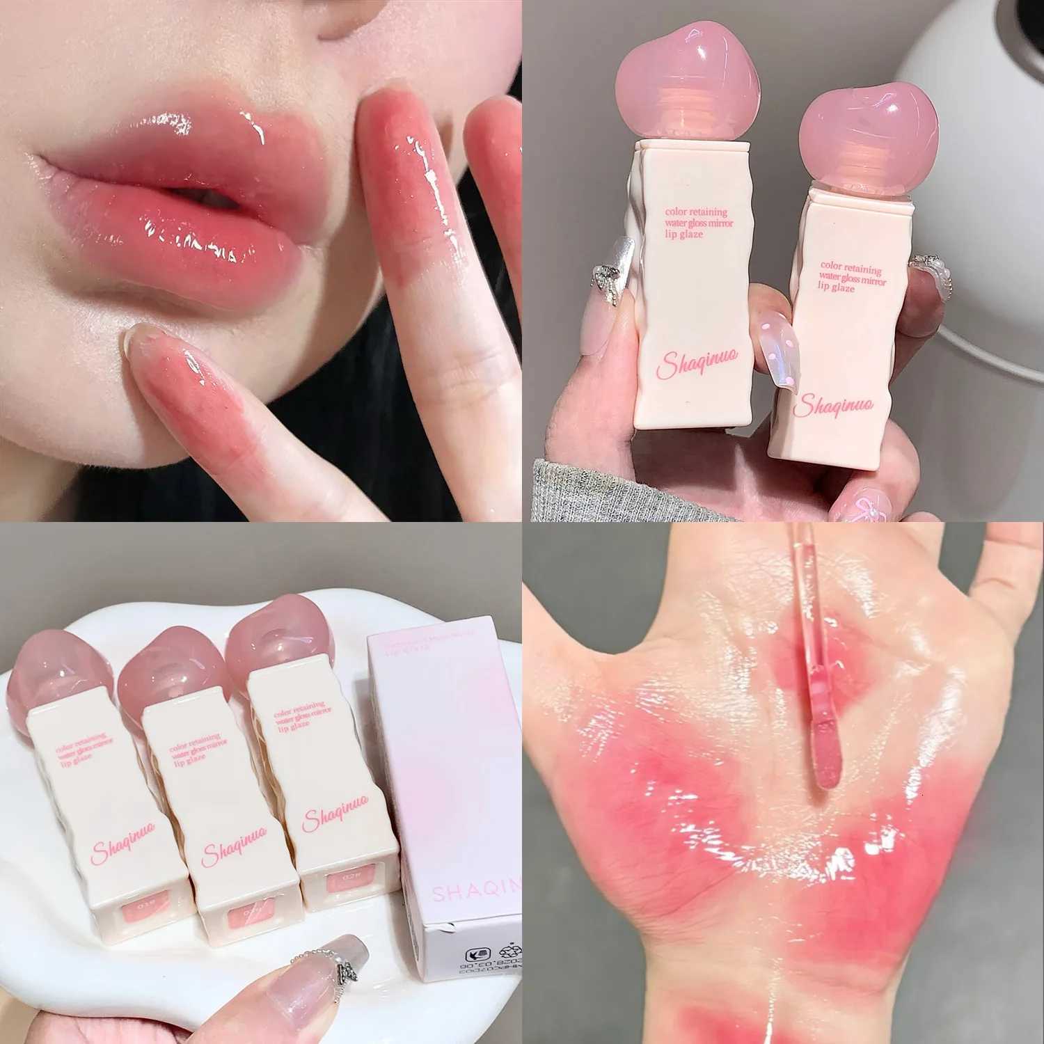 Clear Moisturizing Mirror Water Liquid Lipstick Lasting Hydrating Pink Lip Gloss Plumping Sexy Lip Tint Makeup Korean CosmeticsT251222