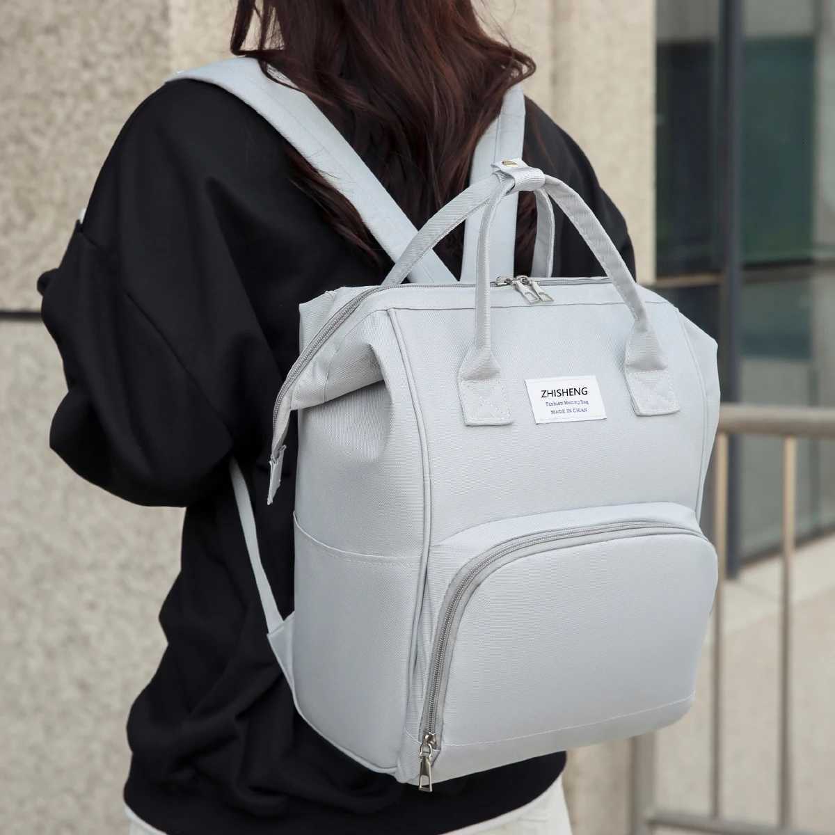 Small Size Lightweight for Outings Portable Double Shoulder Mother and Backpack Stylish HighLookingW aterproofS tainResistantMa ternityBa gfo rCoM2512