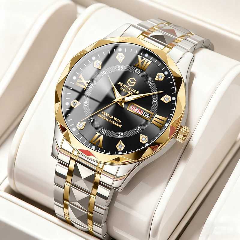 PAAZU Luxury Sports Mens Wrist Stainl Steel Waterproof Date Man High Quality Casual Fashion Quartz Men es M251222