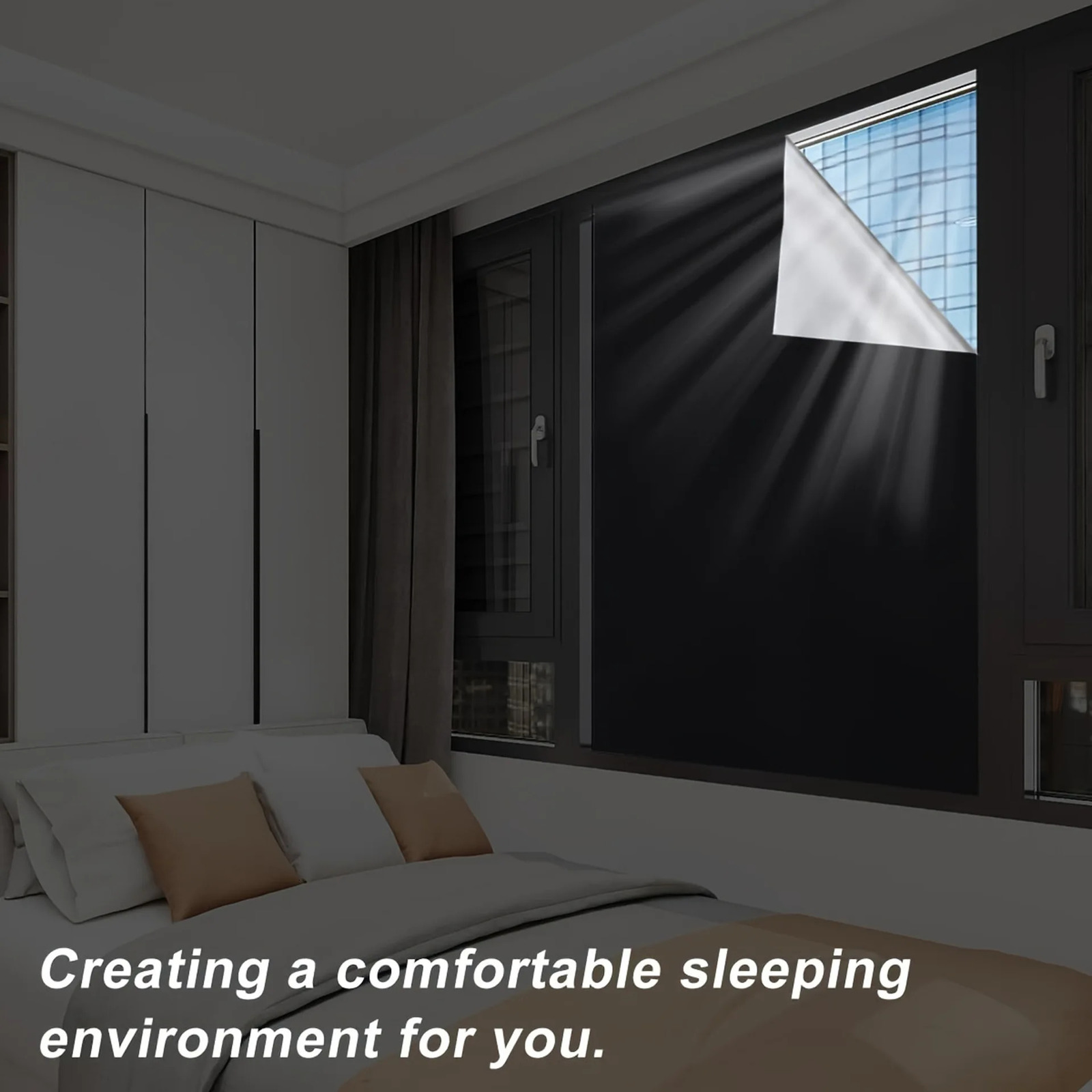 Cross Border Black Tech DIY cut full blackout Oxford cloth curtain Punch-free sunshade UPF100 Limited time special 251215