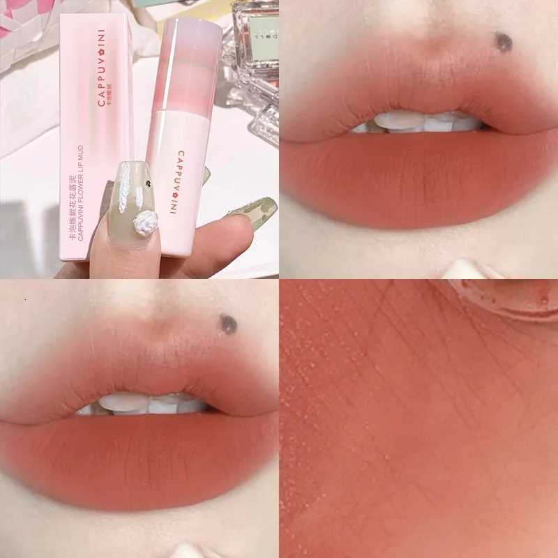 Matte Lip Gloss Liquid Lipstick Long Lasting Non-stick Cup Lip Mud Nude Rose Red Pigment Moisturizing Lip Tint Korean CosmeticsT251222