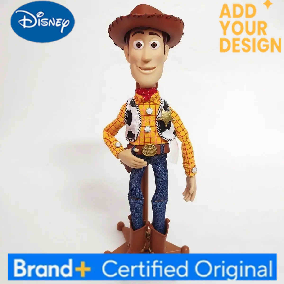 Disney Hot 40cm Pixar Toy Story Woody Action Figures English Movie Sound Character Doll Cloth Cowboy Birthday Gift For Children H251222