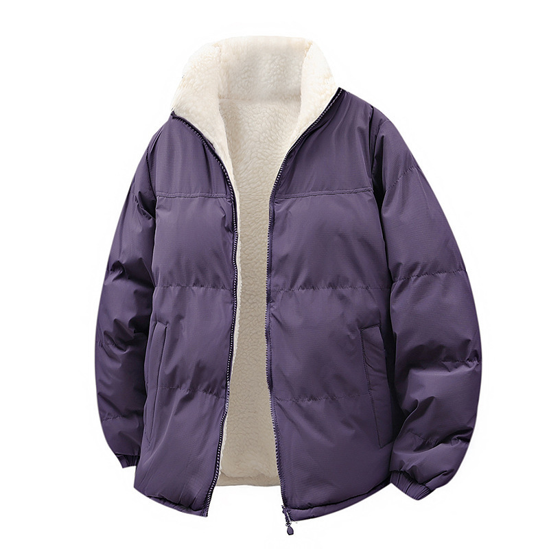 Reversible Cotton Jacket 2025 Autumn Winter Lamb Wool Sweater Youth Fashion Warm Outdoor Unisex Couple Coat Top