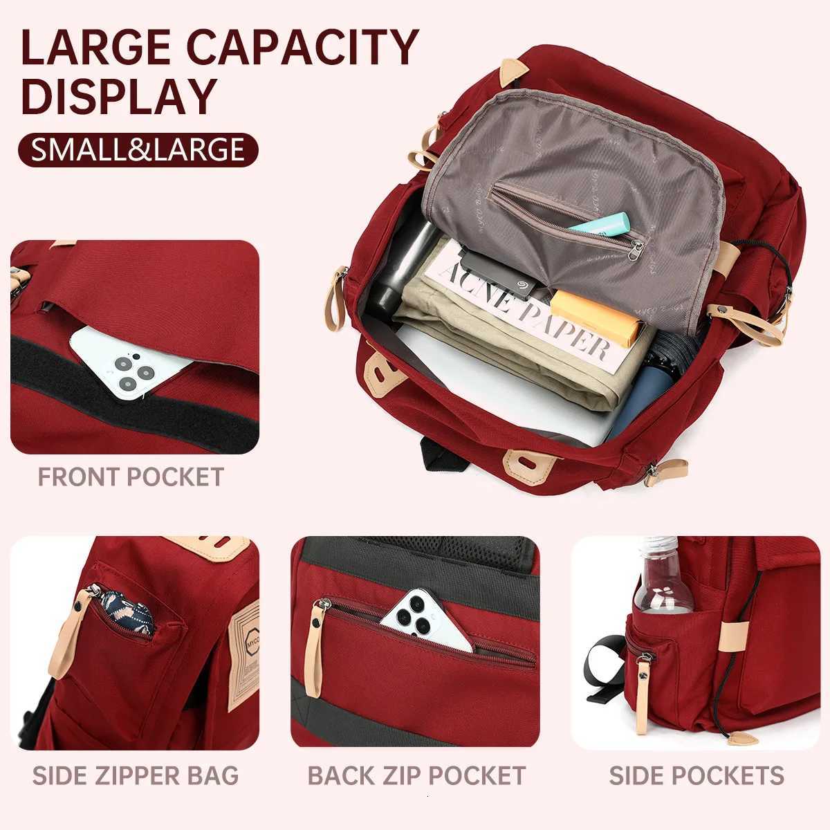 Large-Capacity Schoolbag Female K-Style Simple Middle School Student Junior High School Student Backpack 2025 New Trendy VersatileM251222
